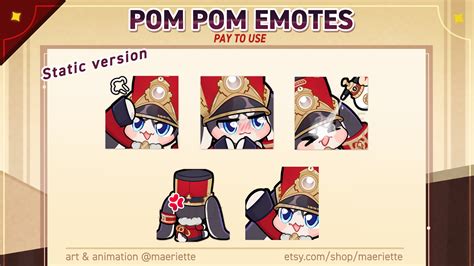 Pom-pom hopes you will join them to relax for a little This is an instant download, not a physical item. . Pom pom emotes